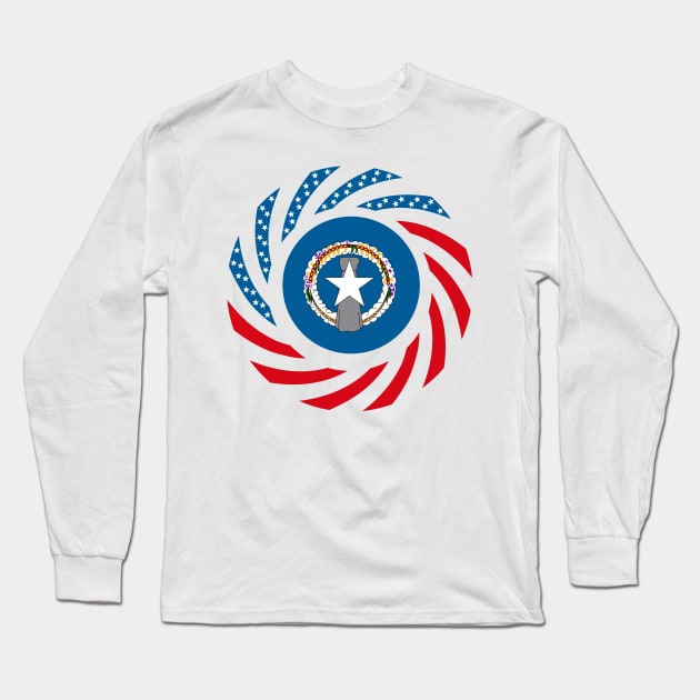 Northern Mariana American Multinational Patriot Flag Series Long Sleeve T-Shirt by Village Values